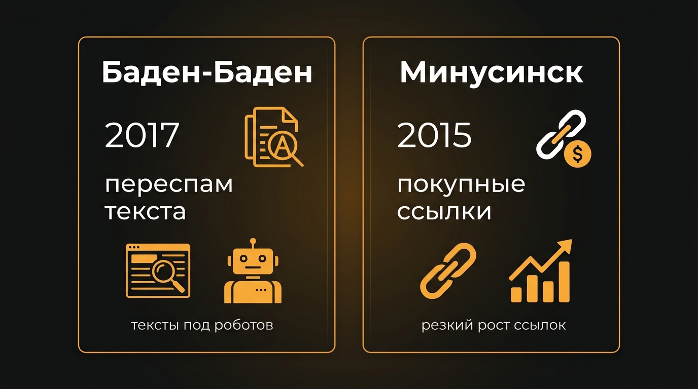 Продвижение сайта в Яндексе: как устроено ранжирование и что делать 2 Фильтры Яндекса Баден-Баден и Минусинск: за что накладываются