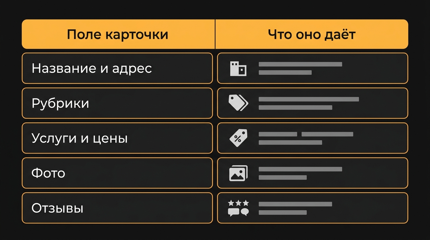 SEO в Яндекс.Картах: как продвинуть организацию в поиске по картам 2 Поля карточки организации и их влияние на выдачу в Картах